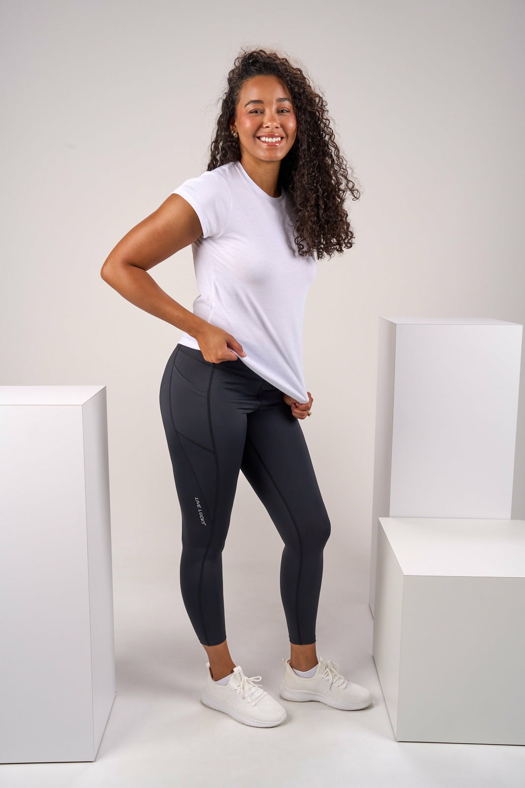 Black Clover Women's Soft White Athletic T-Shirt with Stretch