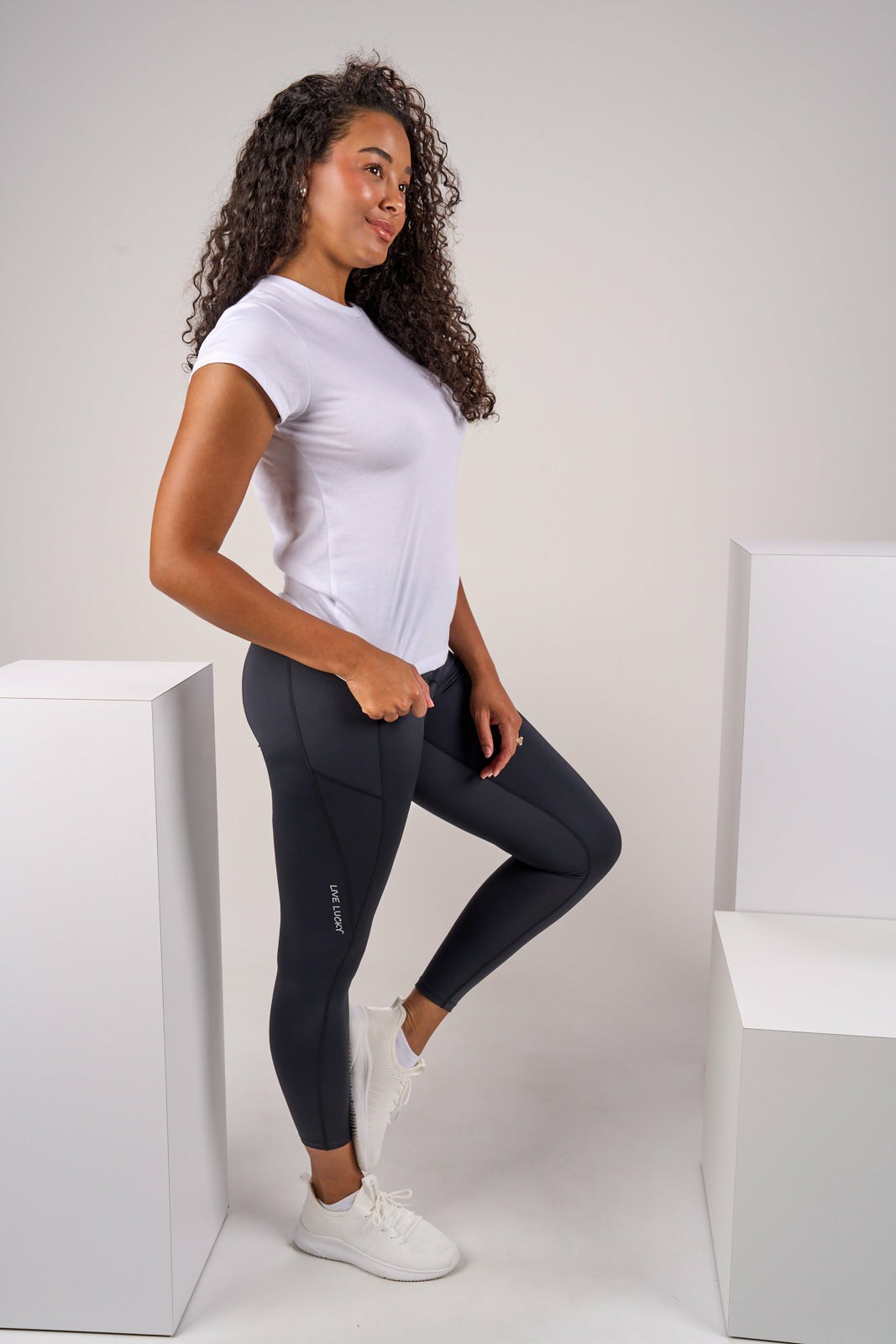 Black Clover Women's Soft White Athletic T-Shirt with Stretch