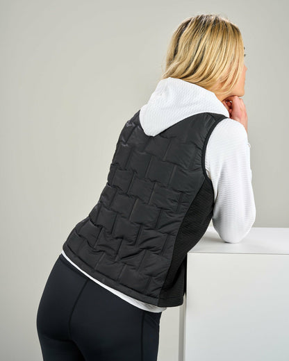 Black Clover Women's Warm and Comfortable Black Puffer Vest