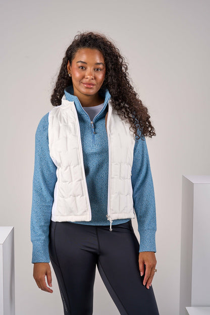 Black Clover Women's Warm and Comfortable White Puffer Vest