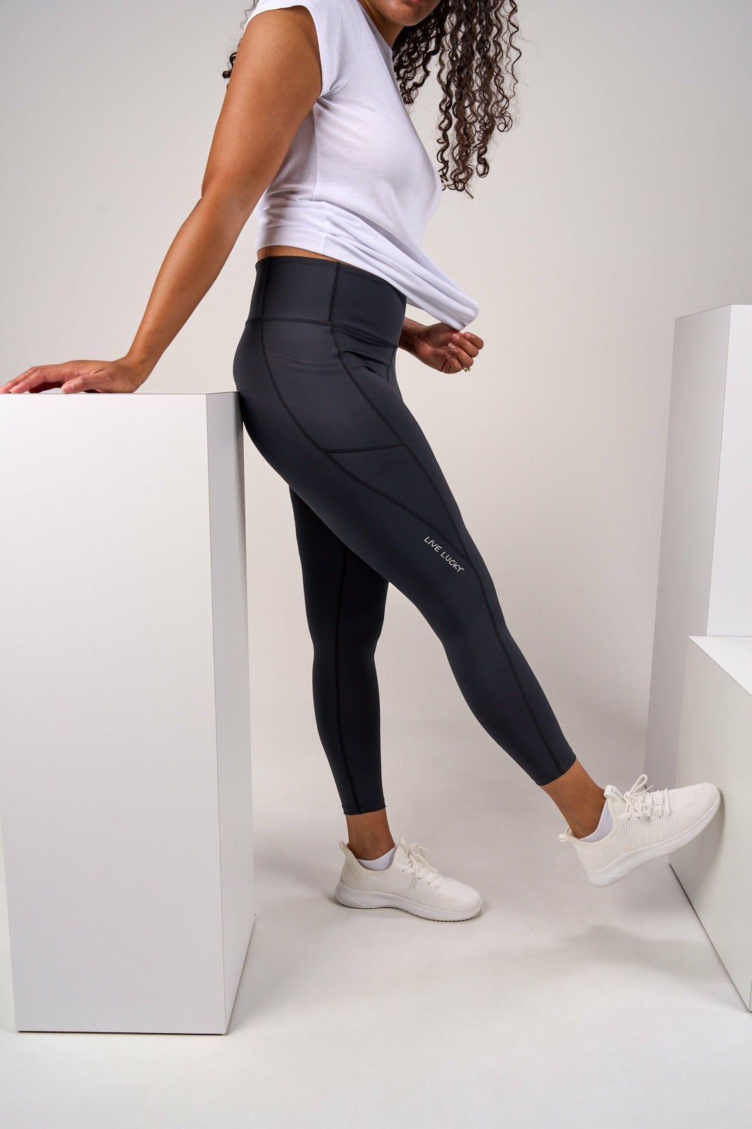 Black Clover Women's High Waisted Black Athletic Leggings with Ultimate Stretch