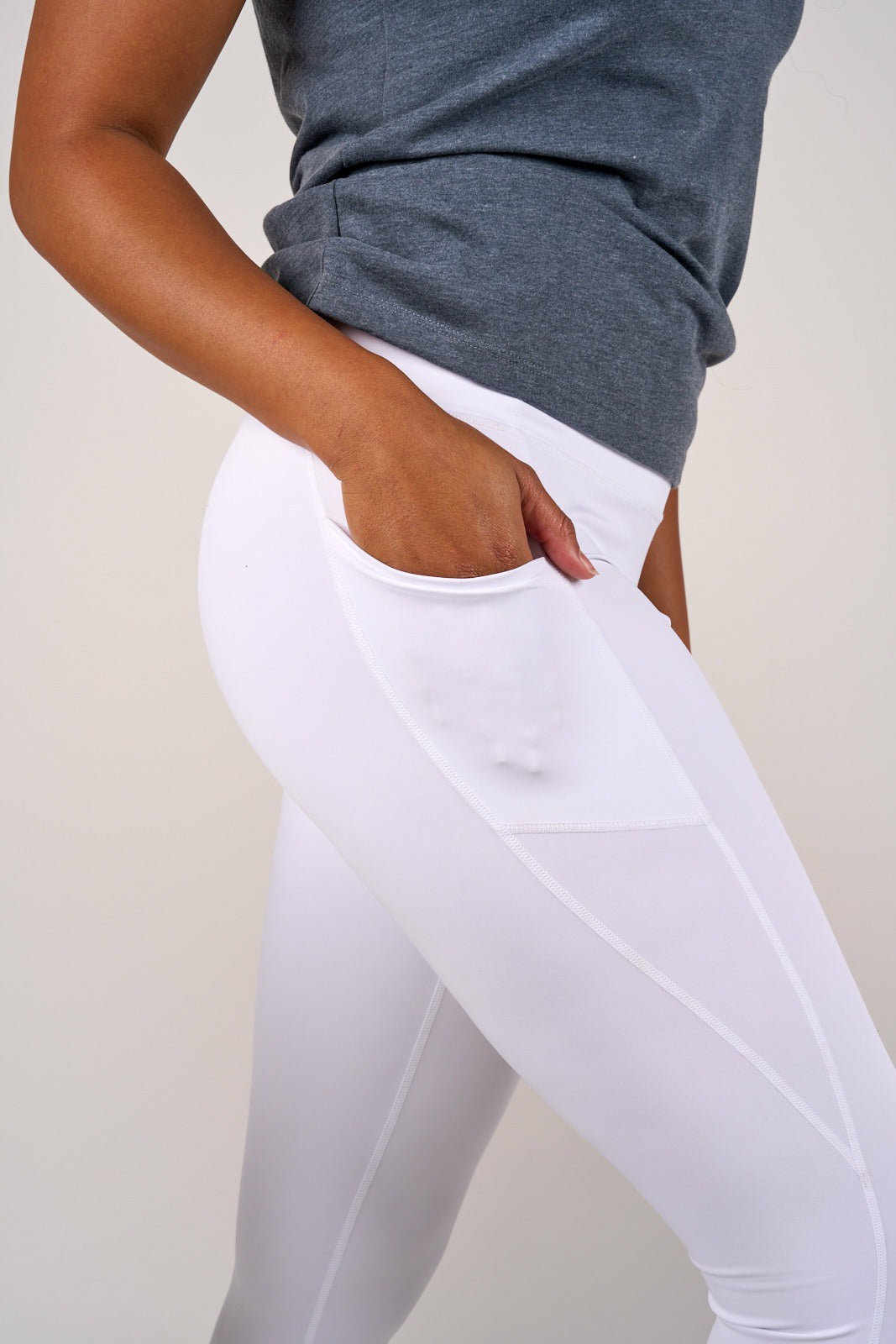 Black Clover Women's High Waisted White Athletic Leggings with Ultimate Stretch