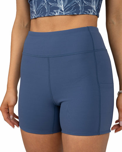 Black Clover Women's Navy Biker Shorts, Perfect for Layering