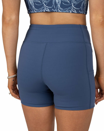 Black Clover Women's Navy Biker Shorts, Perfect for Layering