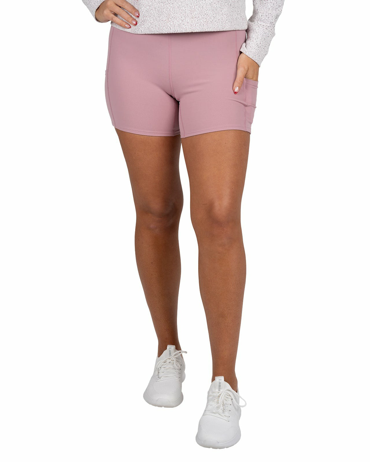 Black Clover Women's Light Pink Biker Shorts, Perfect for Layering