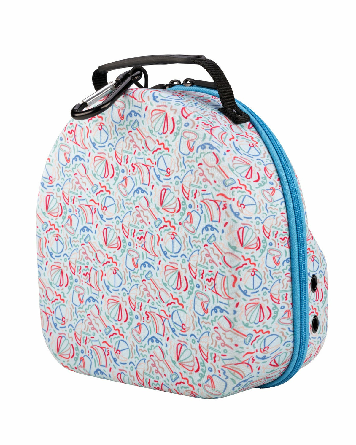 Black Clover Premium Blue Summer Travel Small Hat Bag with Strap