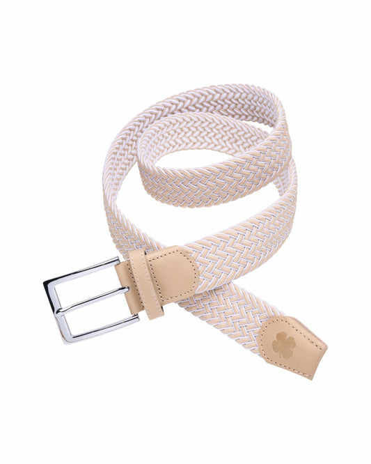 Black Clover Elevated Tan Chevron Stretch Belt for Men