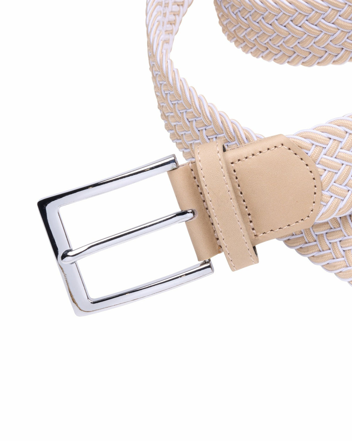 Black Clover Elevated Tan Chevron Stretch Belt for Men