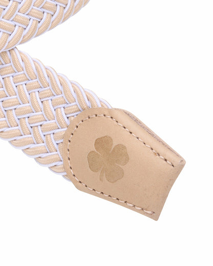Black Clover Elevated Tan Chevron Stretch Belt for Men