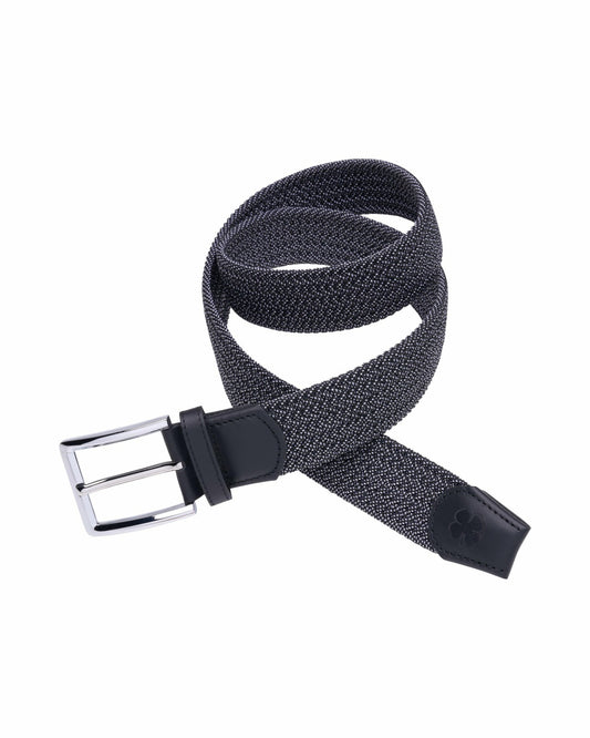Black Clover Elevated Navy Solid Stretch Belt for Men