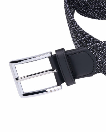 Black Clover Elevated Navy Solid Stretch Belt for Men