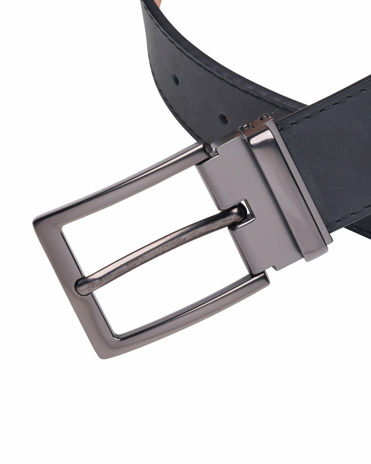 Black Clover Elevated Black Waxed Leather Belt for Men