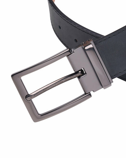 Black Clover Elevated Black Waxed Leather Belt for Men