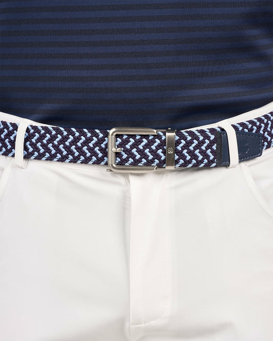 Black Clover Unisex Stretch Braided Navy and Azure Weave Belt