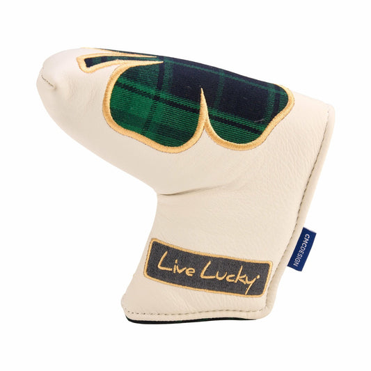 Black Clover Live Lucky "Tartan" Leather Blade Putter Cover