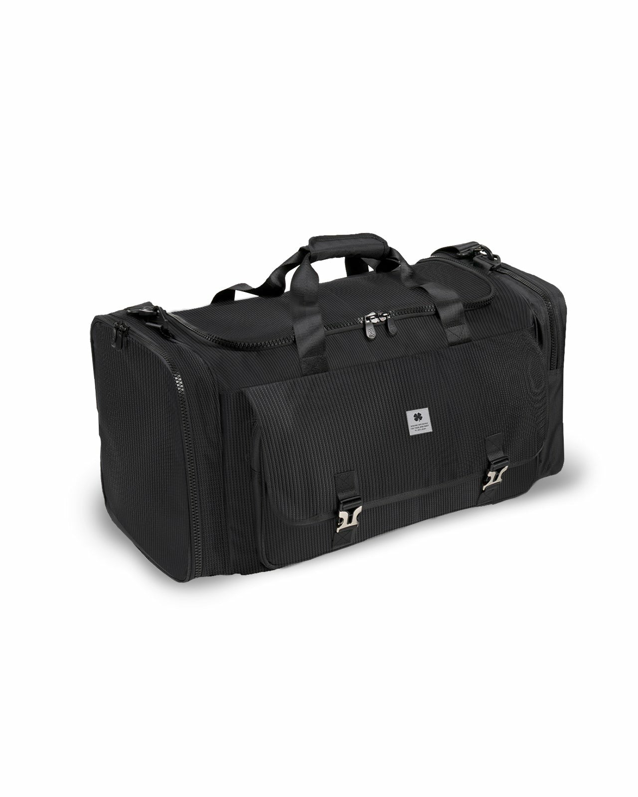 Black Clover Premium Heavy Duty Black Duffle Bag Luggage for Travel