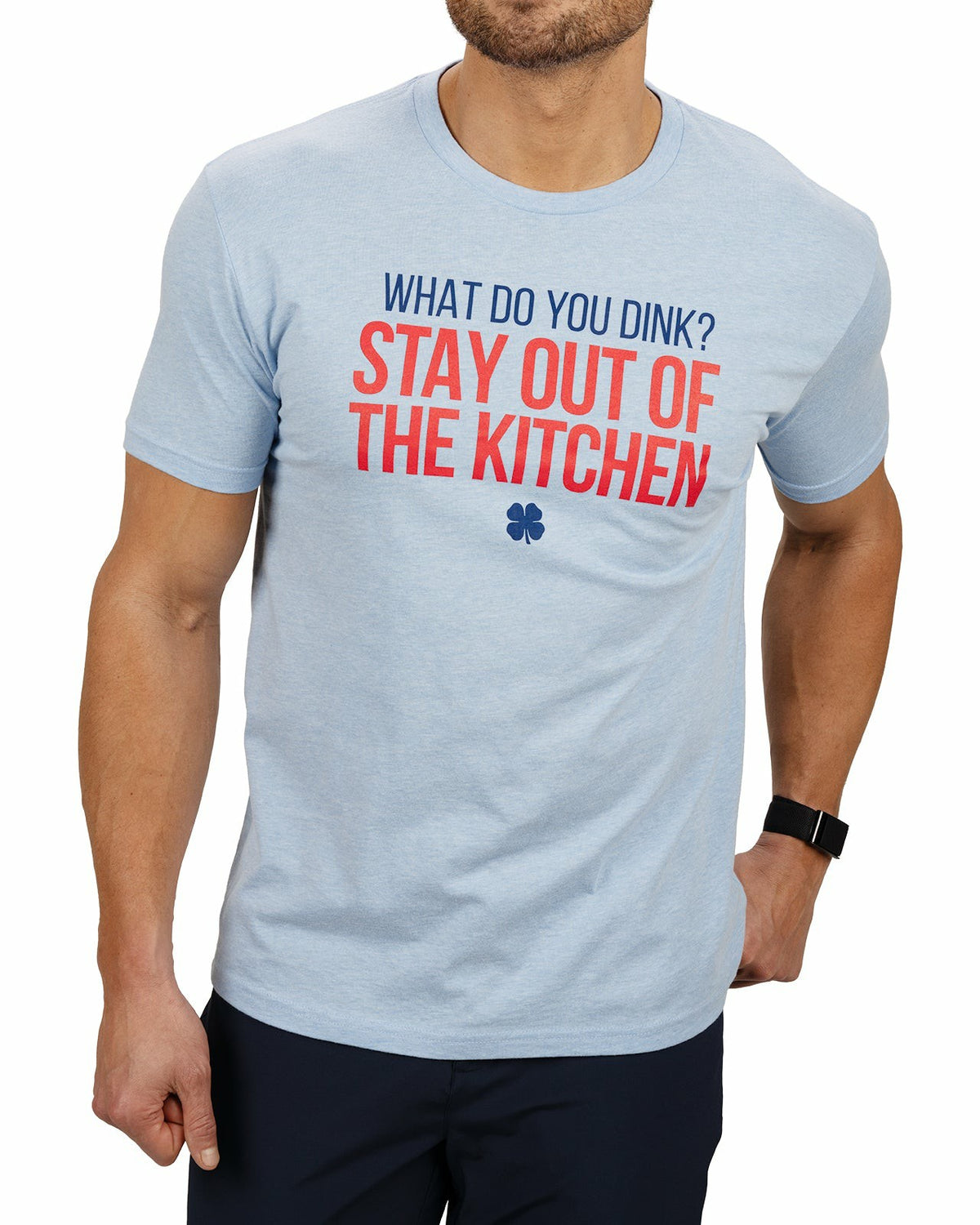 Black Clover Men's Light Blue Graphic Tee for Pickleball