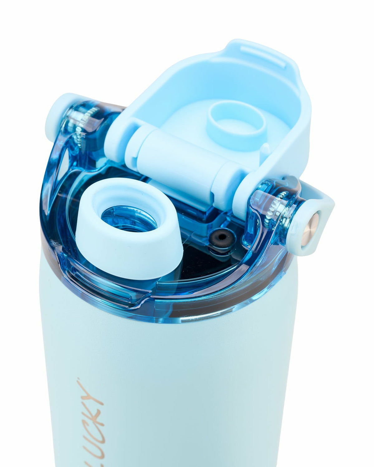 Black Clover "Live Lucky" Blue Wellness Water Bottle - Glacier