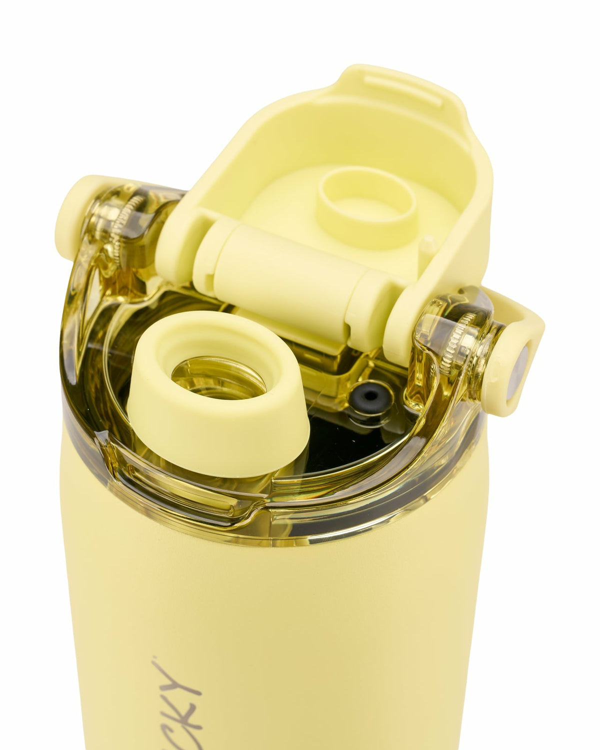 Black Clover "Live Lucky" Yellow Wellness Water Bottle - Prickly Pear