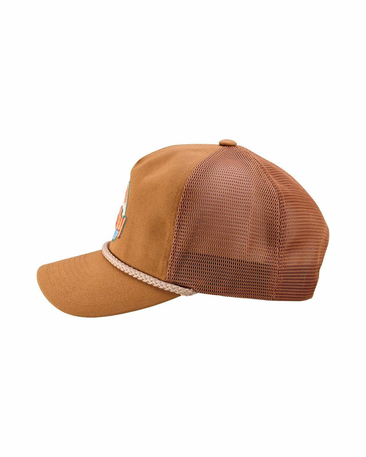 Black Clover Retro Brown Snapback with Brim Rope for Outdoor Style
