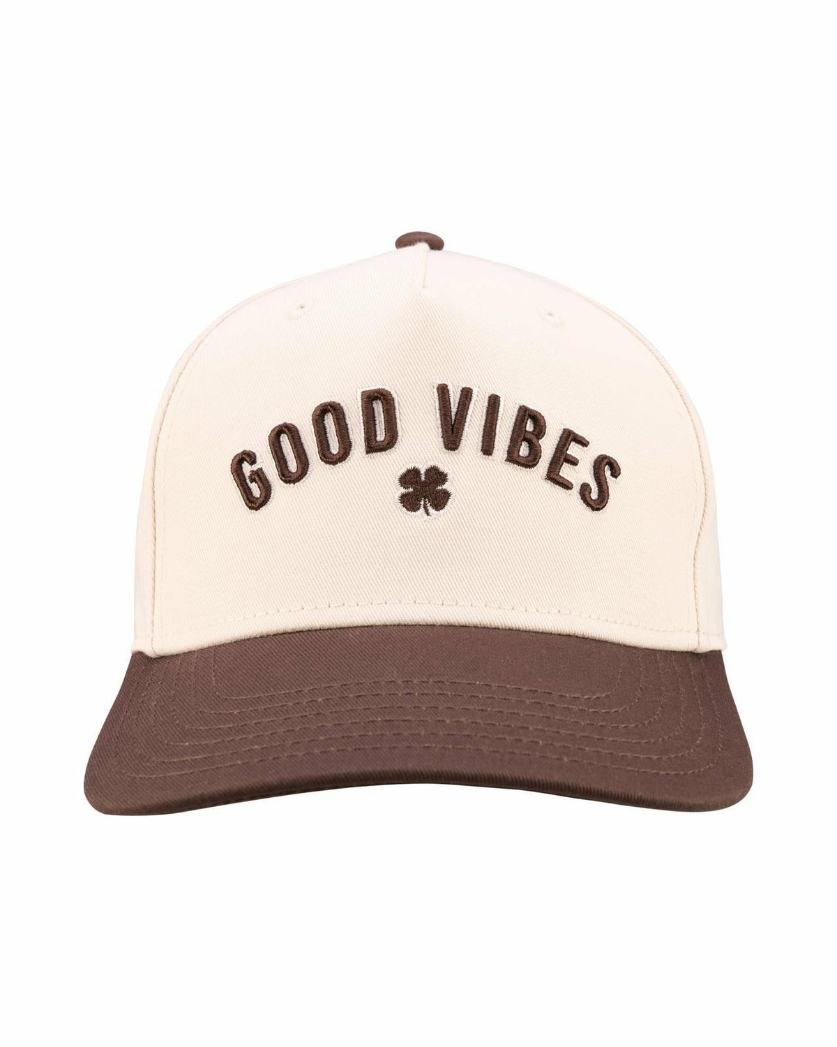 Black Clover Vintage-Inspired Tan Hat with Brown Brim