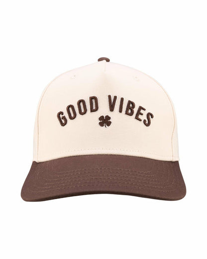 Black Clover Vintage-Inspired Tan Hat with Brown Brim