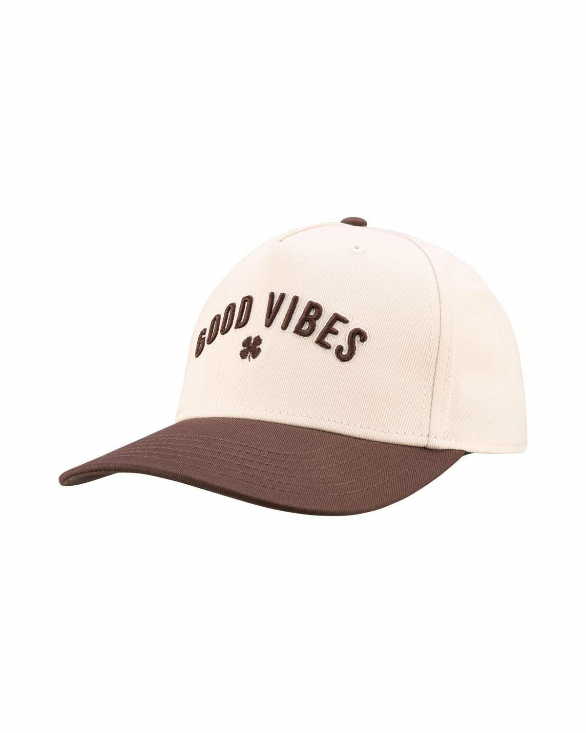 Black Clover Vintage-Inspired Tan Hat with Brown Brim