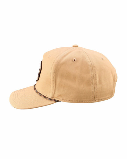 Black Clover Neutral Tan Golf Hat with Rope for Outdoor Style
