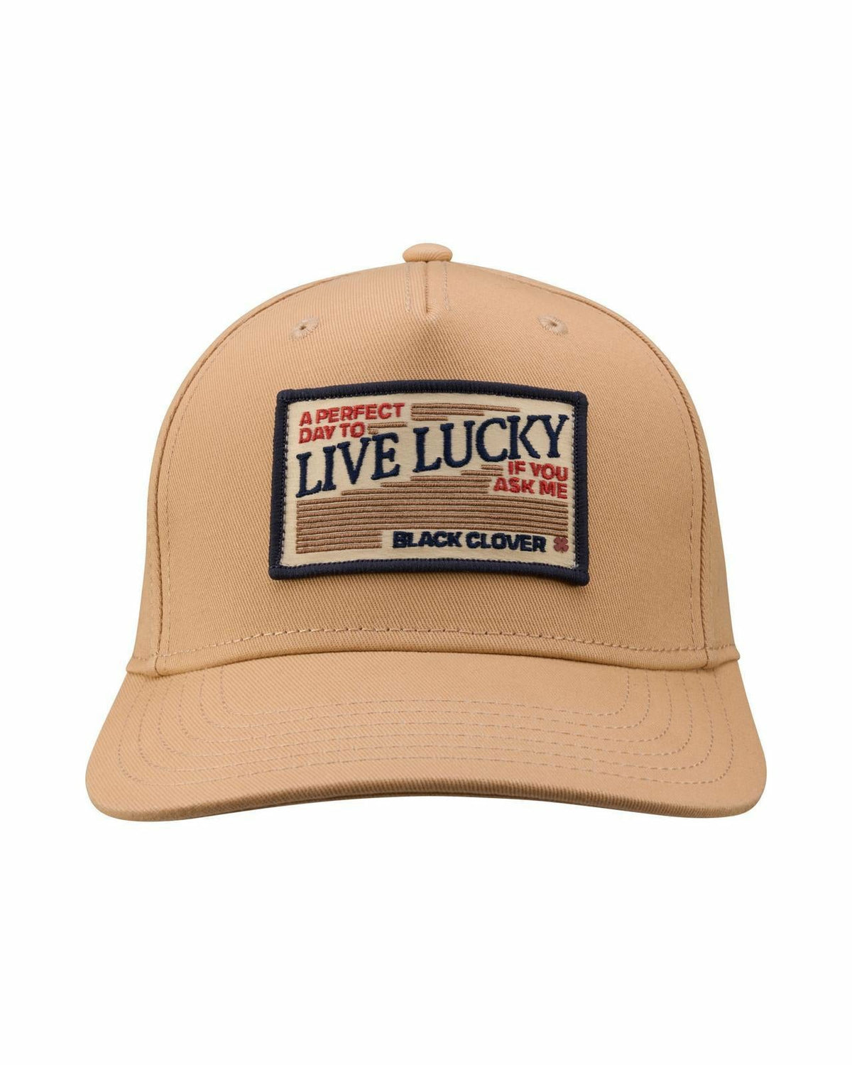 Black Clover Neutral Tan Golf Hat with Rope for Outdoor Style