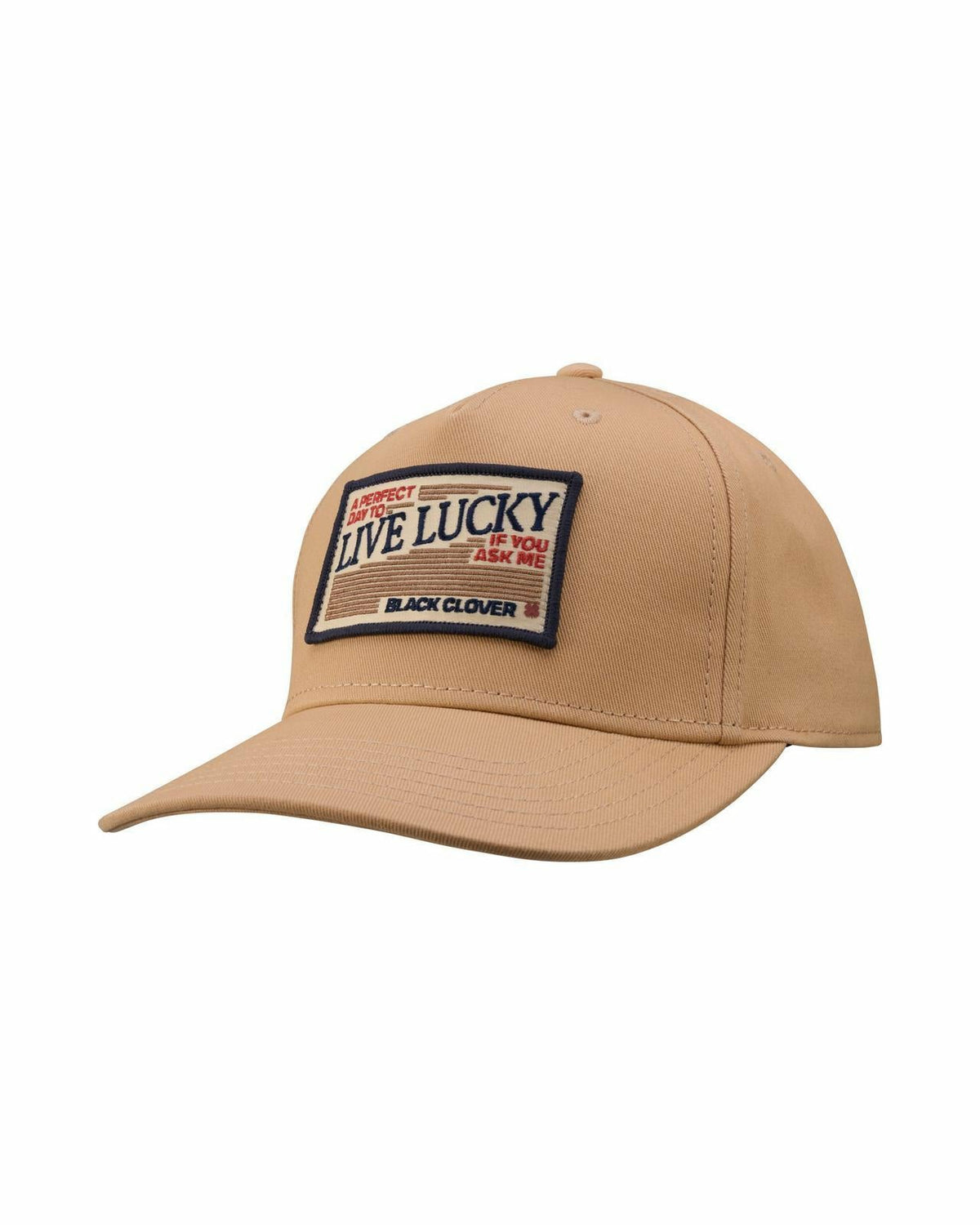 Black Clover Neutral Tan Golf Hat with Rope for Outdoor Style