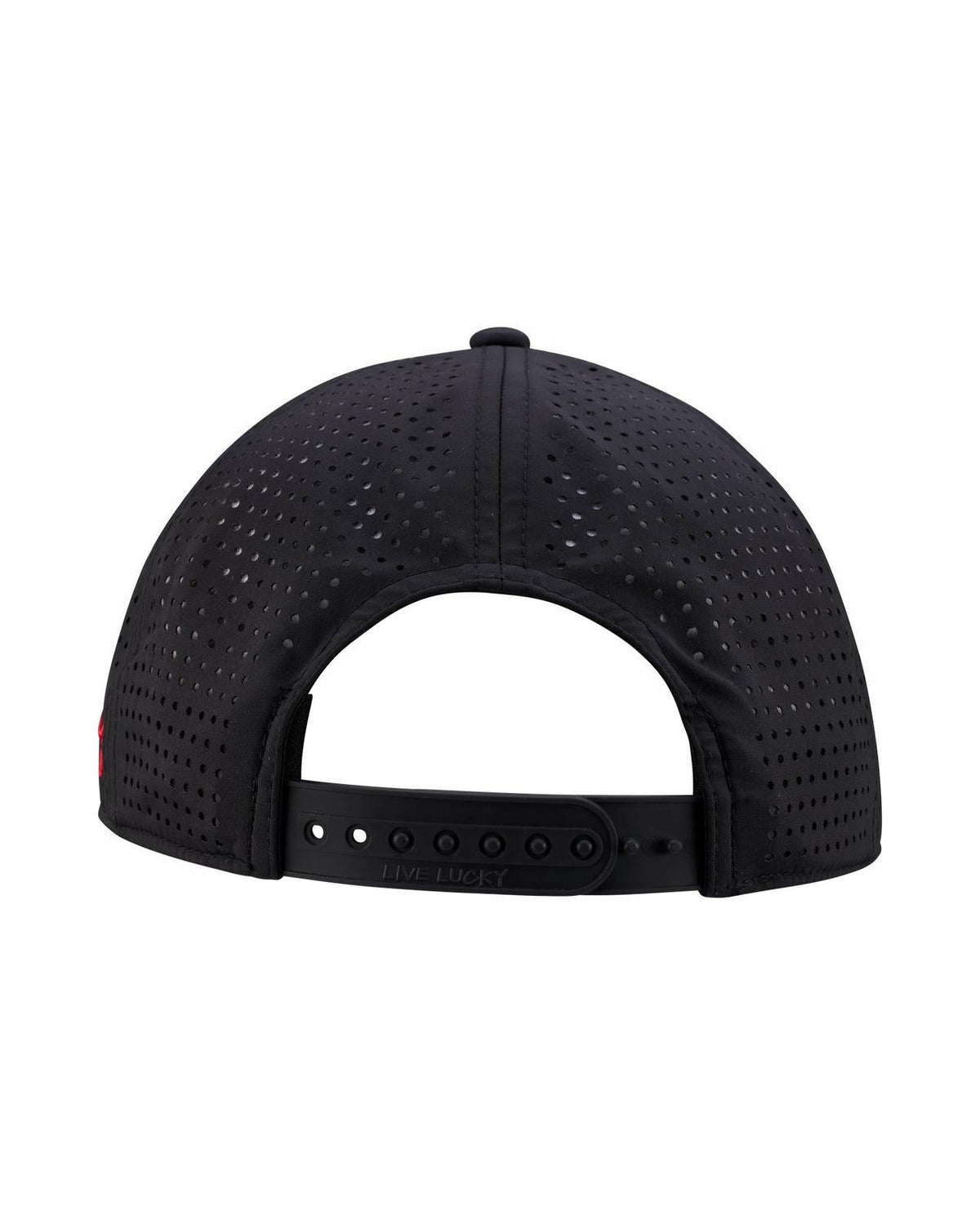 Black Clover Unisex Black Summer Rope Hat with Neon Red Clover Logo