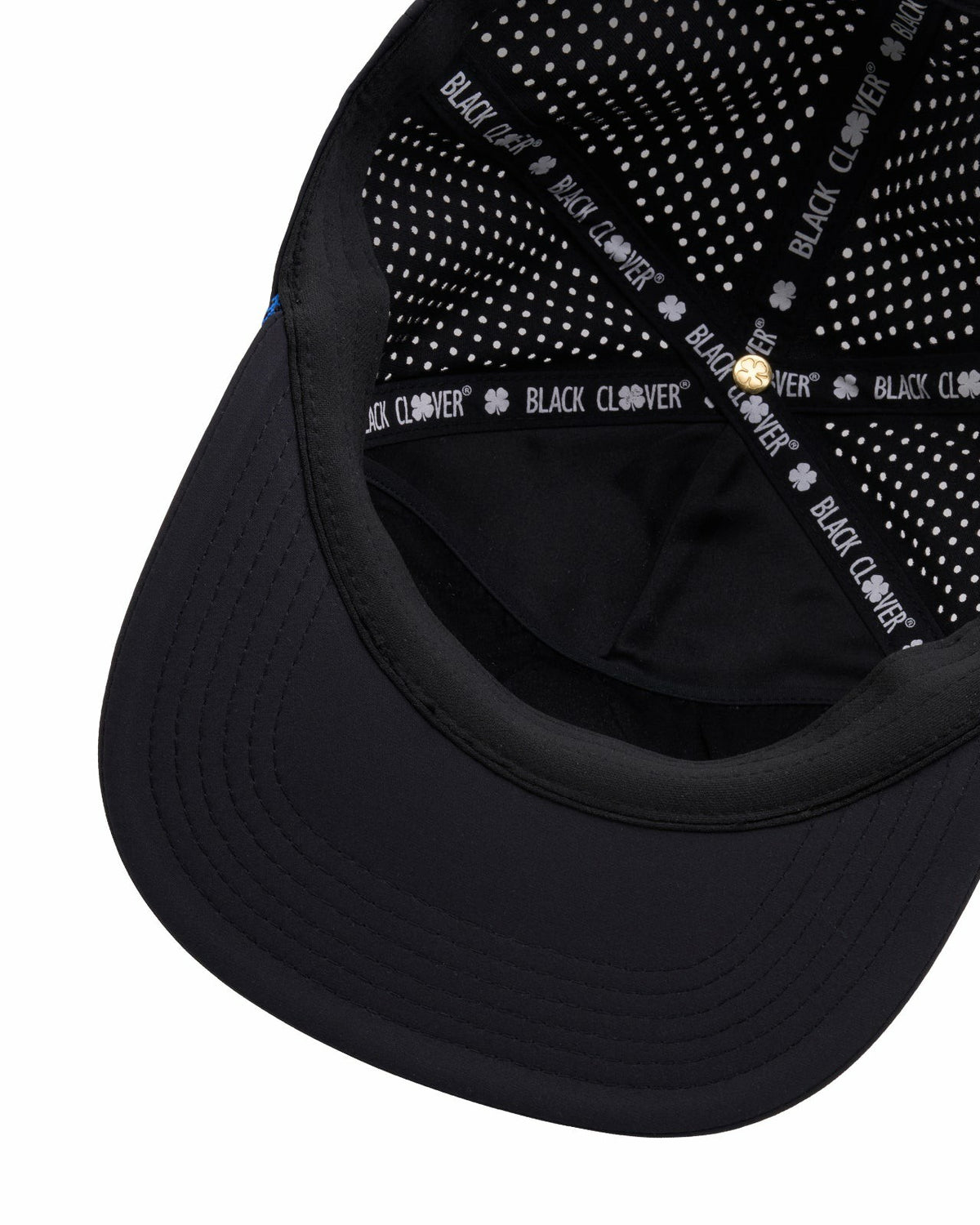 Black Clover Unisex Black Summer Rope Hat with Neon Blue Clover Logo