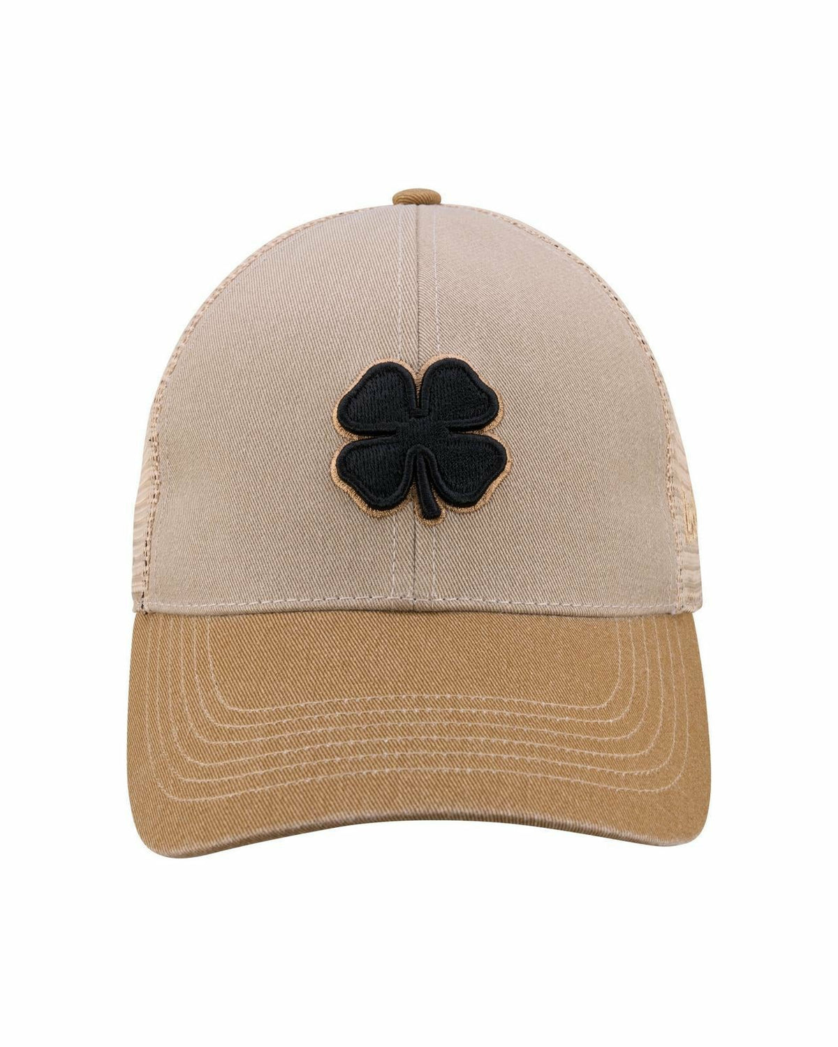 Black Clover Vintage Two-Tone Tan Golf Hat with Black Mesh