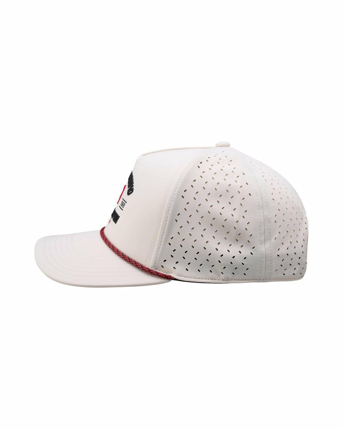 Black Clover Playful White and Red Hat for Golf and Lifestyle