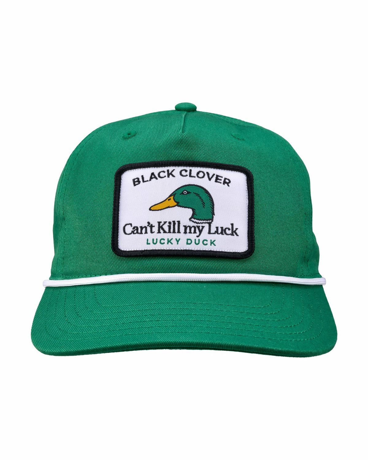 Black Clover Unisex Adjustable Green Hat with Duck Embroidery