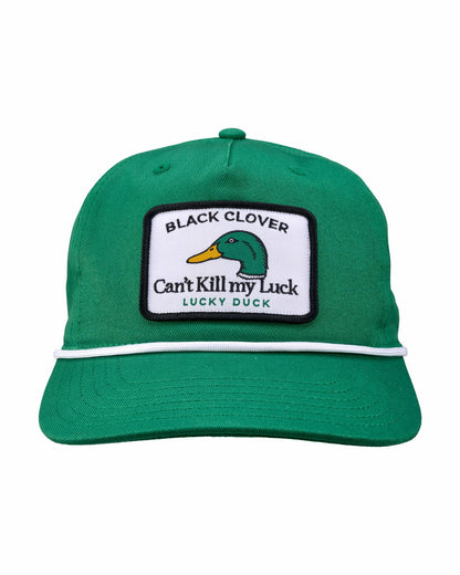 Black Clover Unisex Adjustable Green Hat with Duck Embroidery