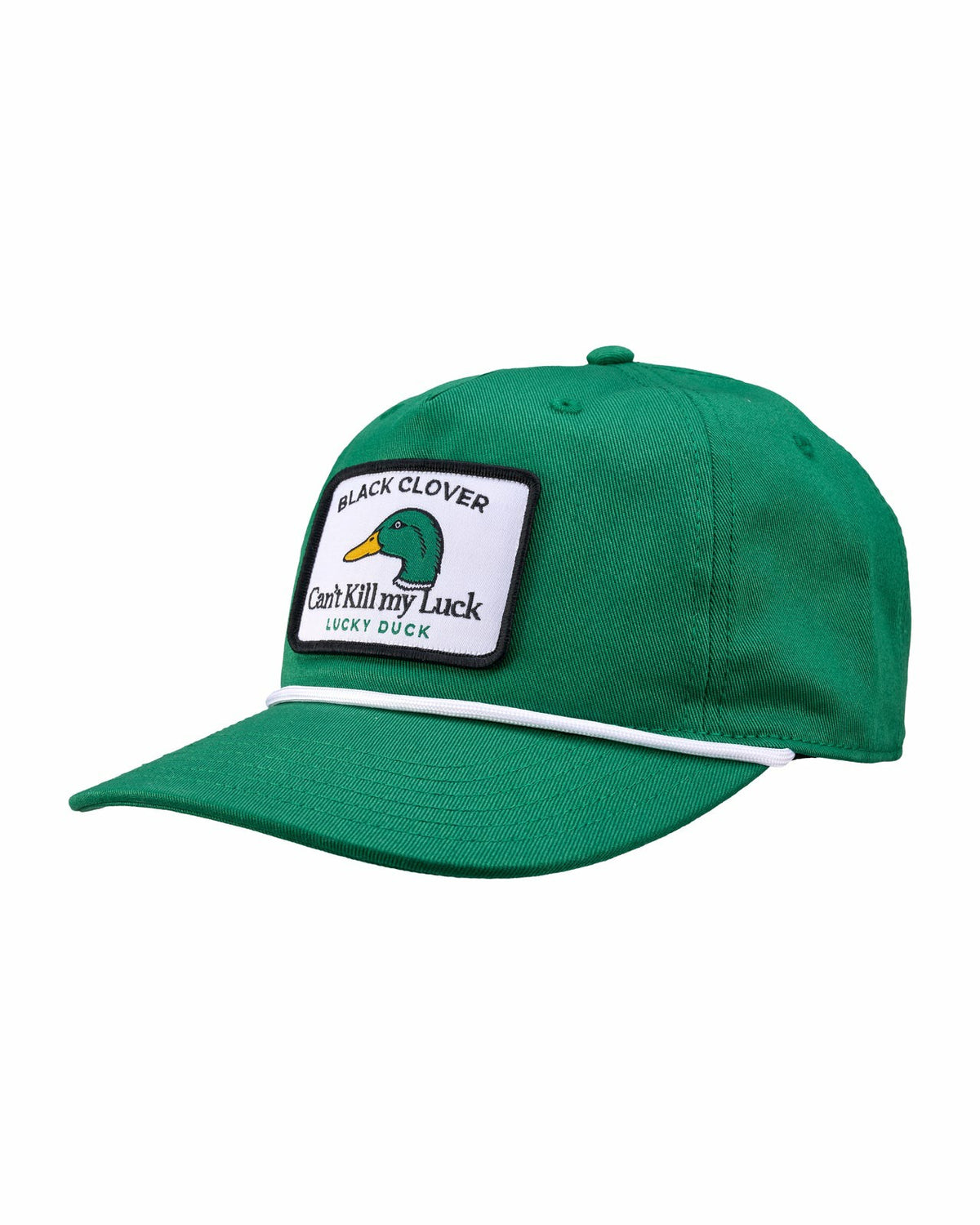 Black Clover Unisex Adjustable Green Hat with Duck Embroidery
