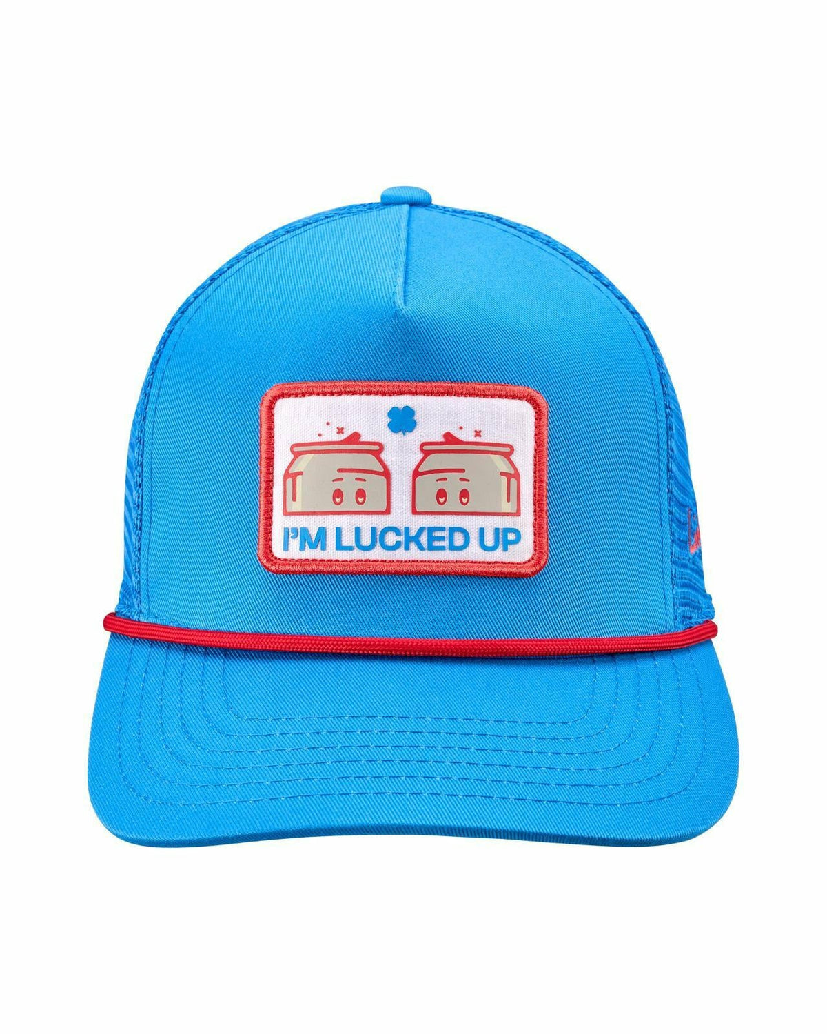 Black Clover Playful Blue Hat with Red Rope for Golf and Lifestyle
