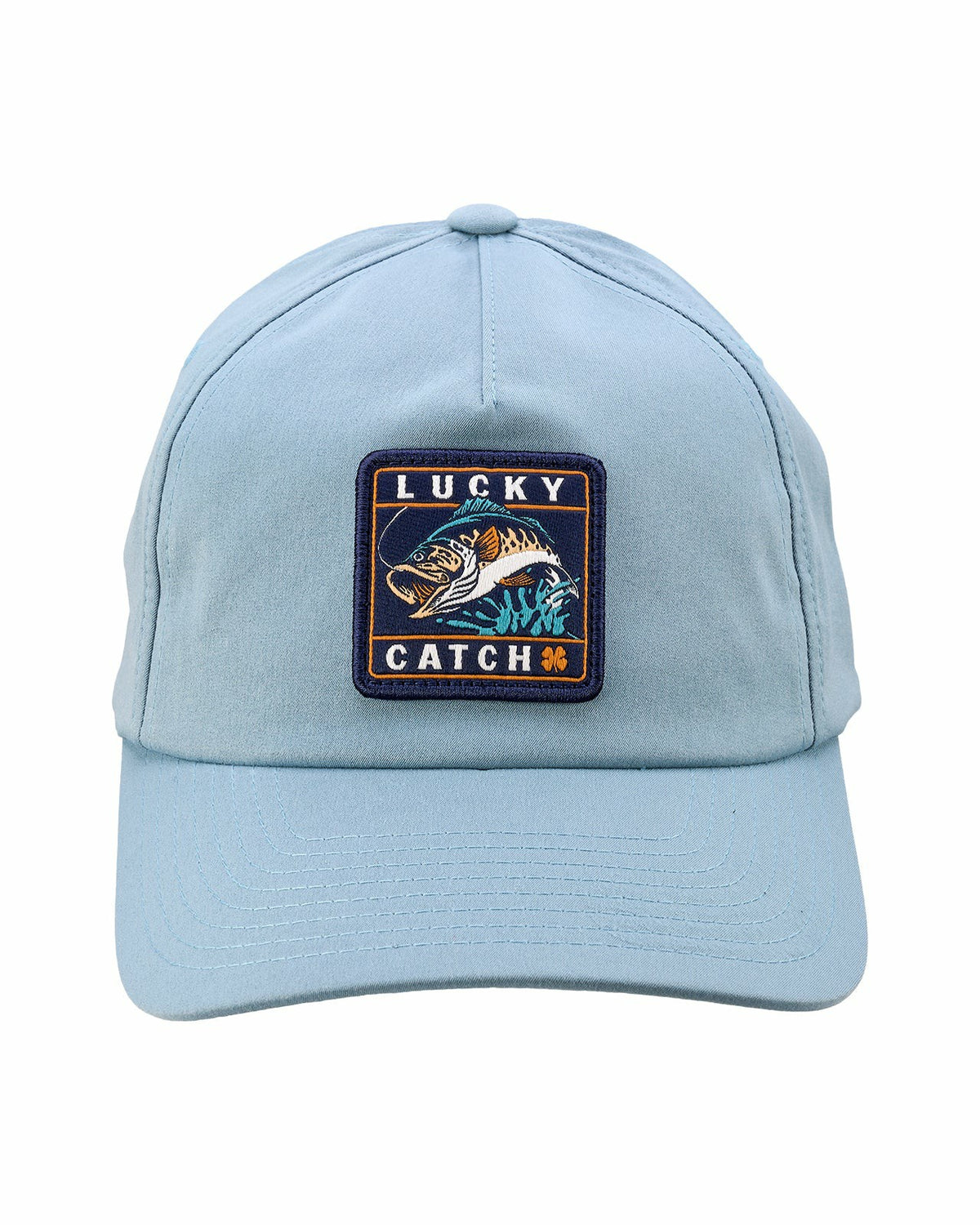 Black Clover Unisex Adjustable Blue Hat with Fish Embroidery