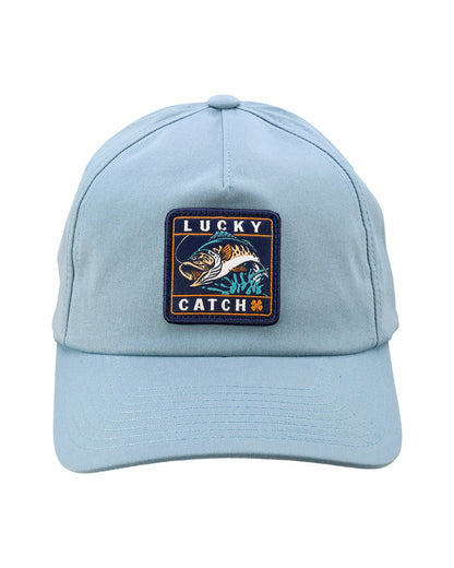 Black Clover Unisex Adjustable Blue Hat with Fish Embroidery