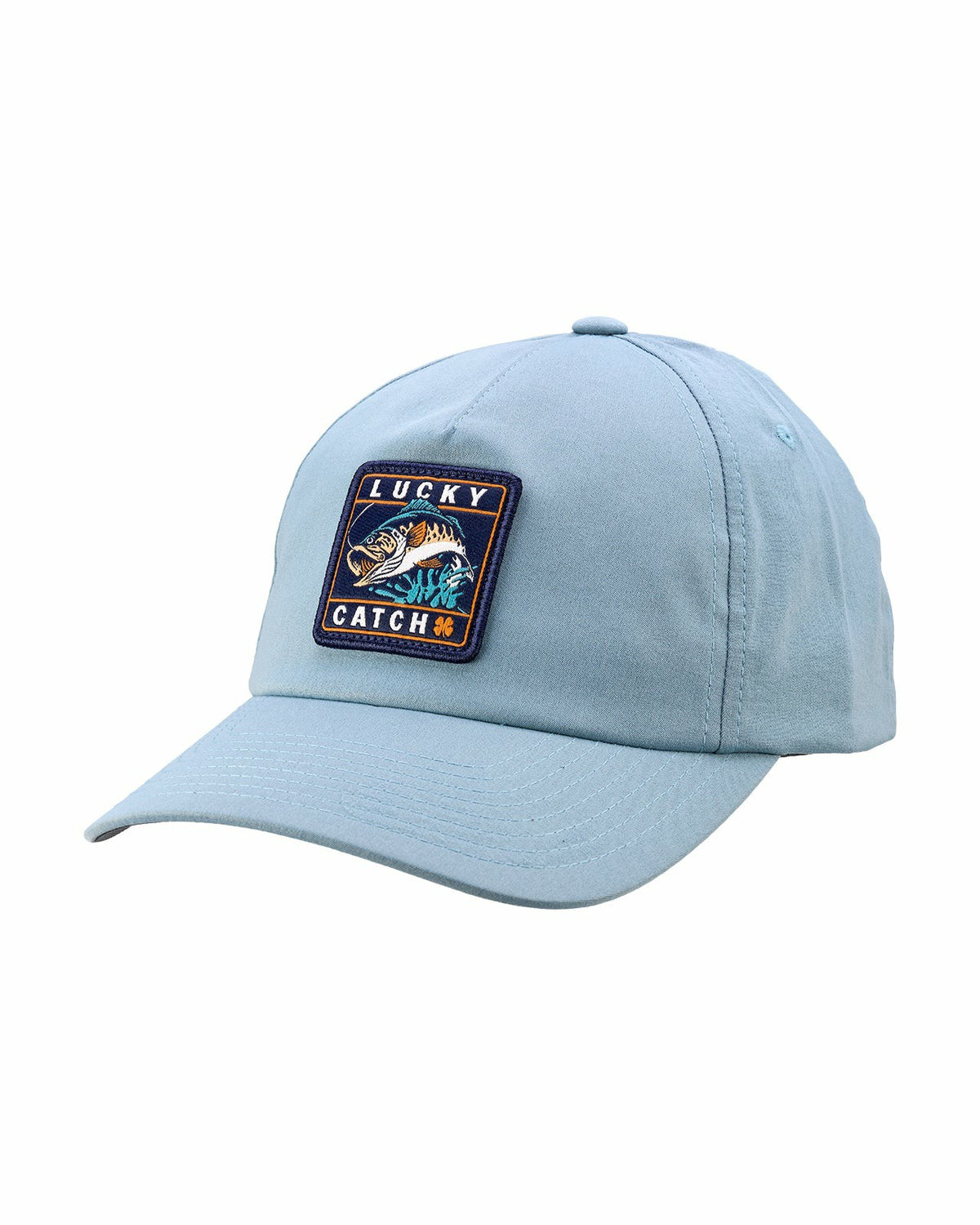 Black Clover Unisex Adjustable Blue Hat with Fish Embroidery