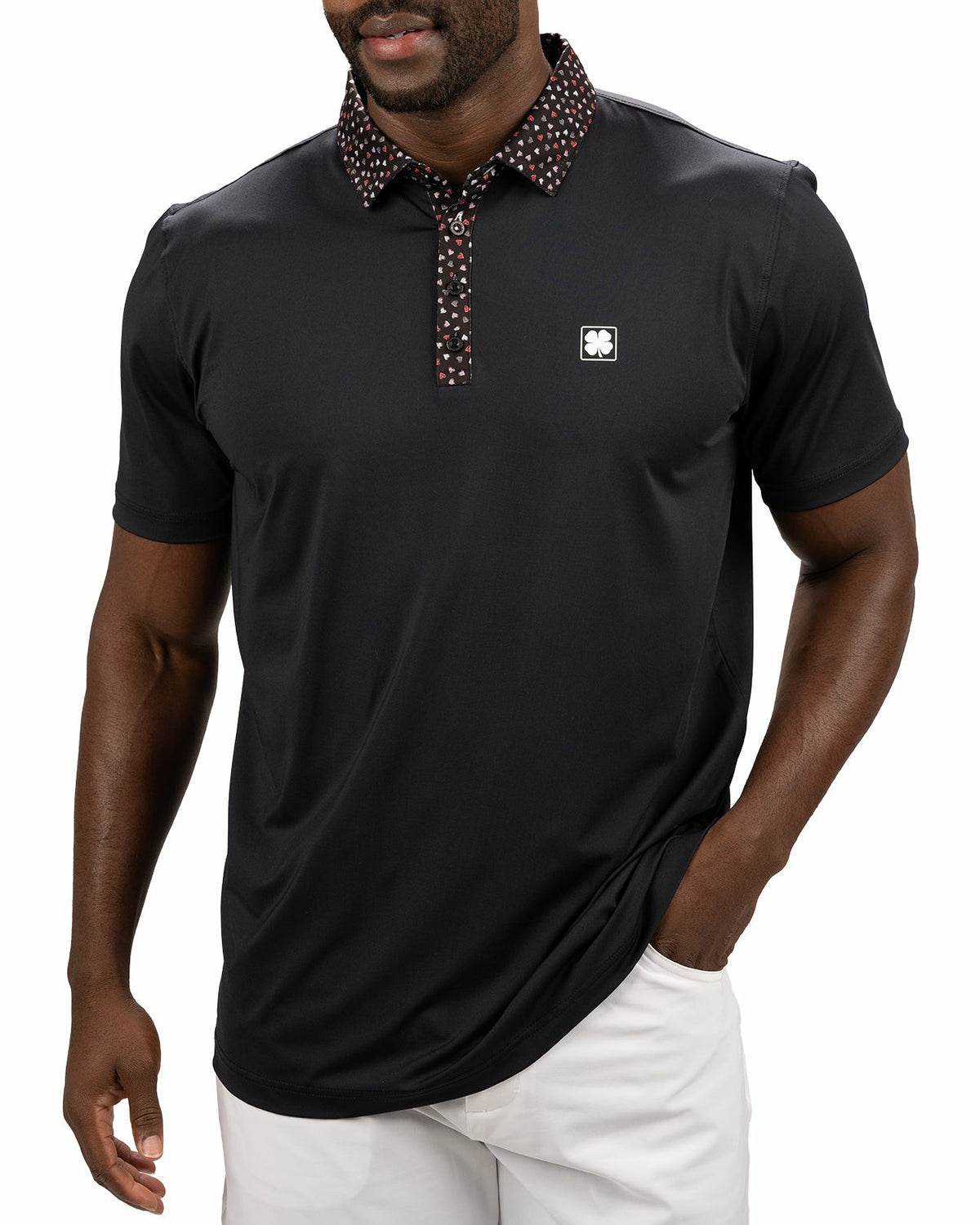 Black Clover Black and Red Men's Valentine Polo