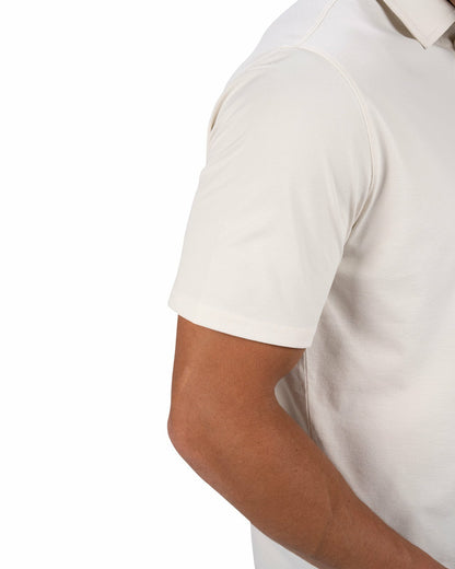 Black Clover Men's Comfortable White Performance Polo for Golf or Business