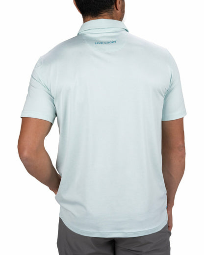 Black Clover Men's Breathable Mint Green Performance Polo for Golf or Business
