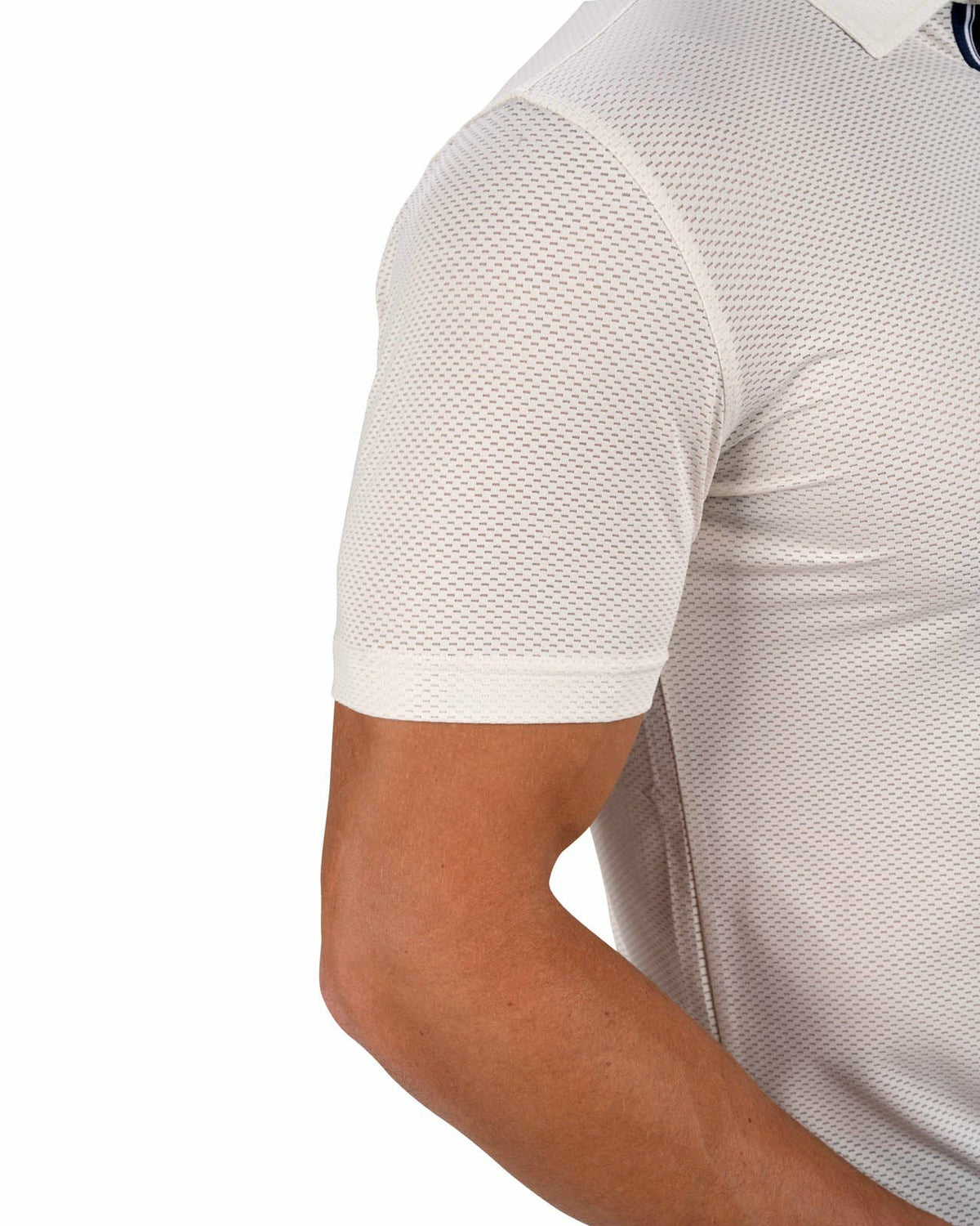 Black Clover Breathable Men's White Golf Polo for Classic Style
