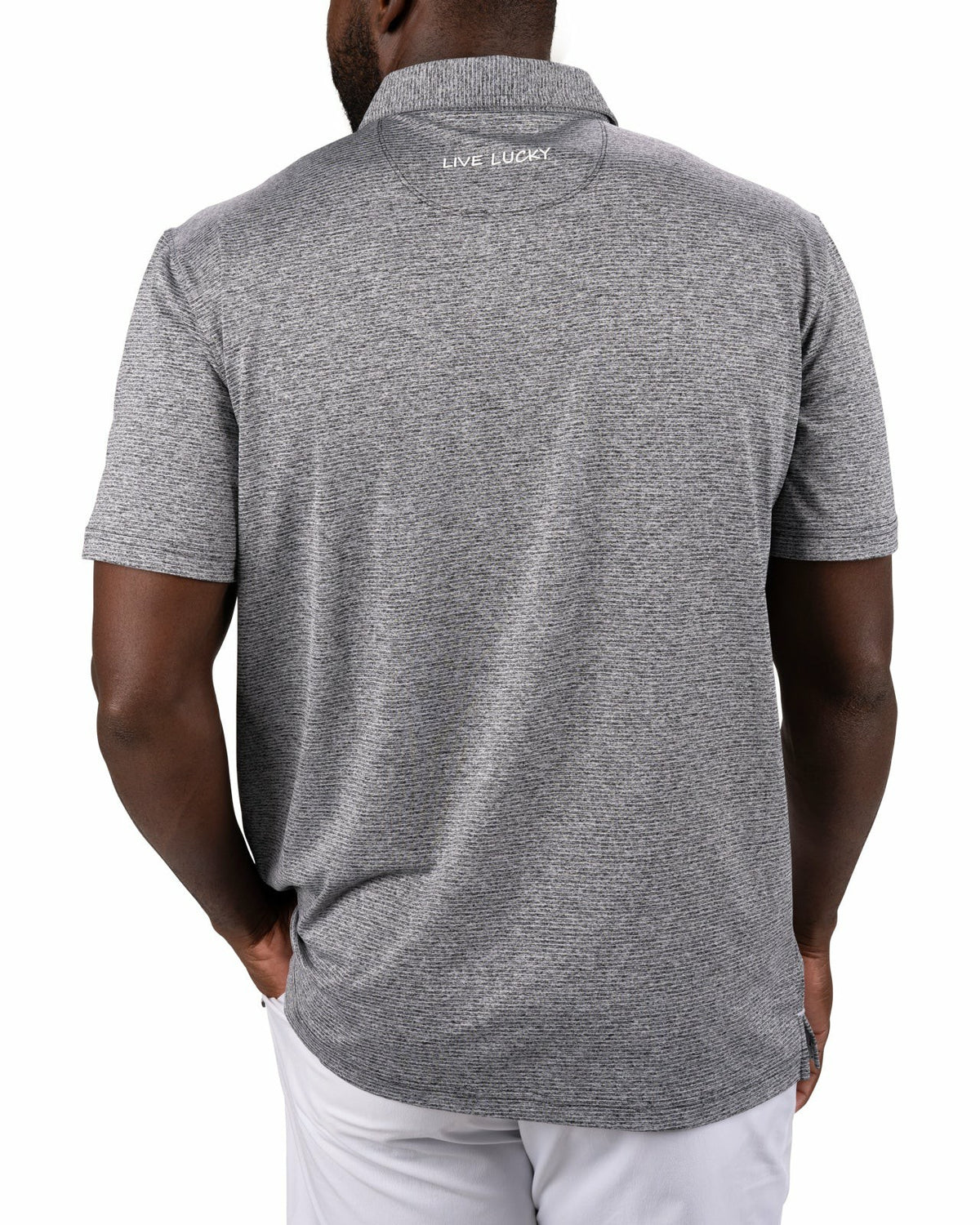 Black Clover Men's Breathable Black Performance Polo for Golf or Business