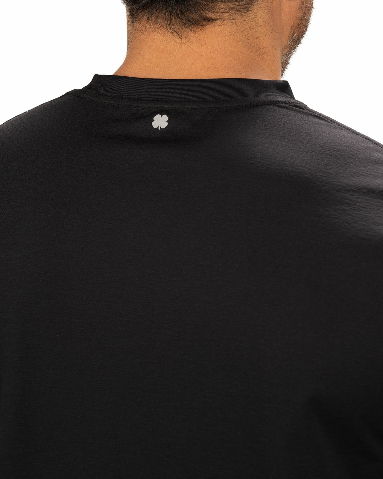 Black Clover Poly Slub Stretch Short Sleeve Black T-Shirt