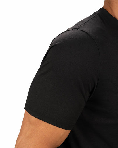 Black Clover Poly Slub Stretch Short Sleeve Black T-Shirt