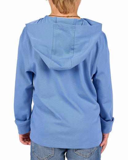 Black Clover Jr Luxe Tee Hoodie in Ultramarine