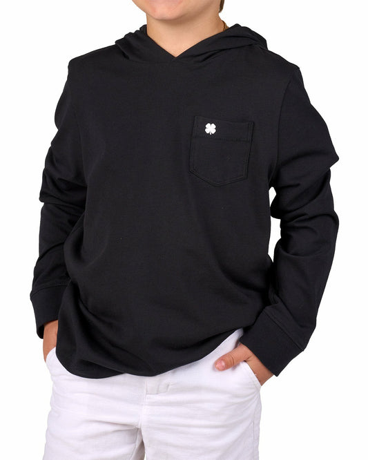 Black Clover Jr Luxe Tee Hoodie in Black